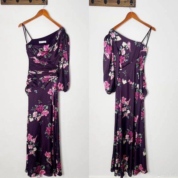 Mac Duggal Floral One-Shoulder Gown - Picture 2 of 10